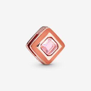 Pandora Pink Square Clip Charm